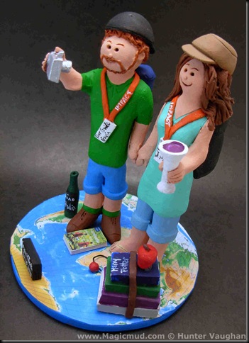 Globetrotting Wedding Cake Topper no gown and suit for them more their 