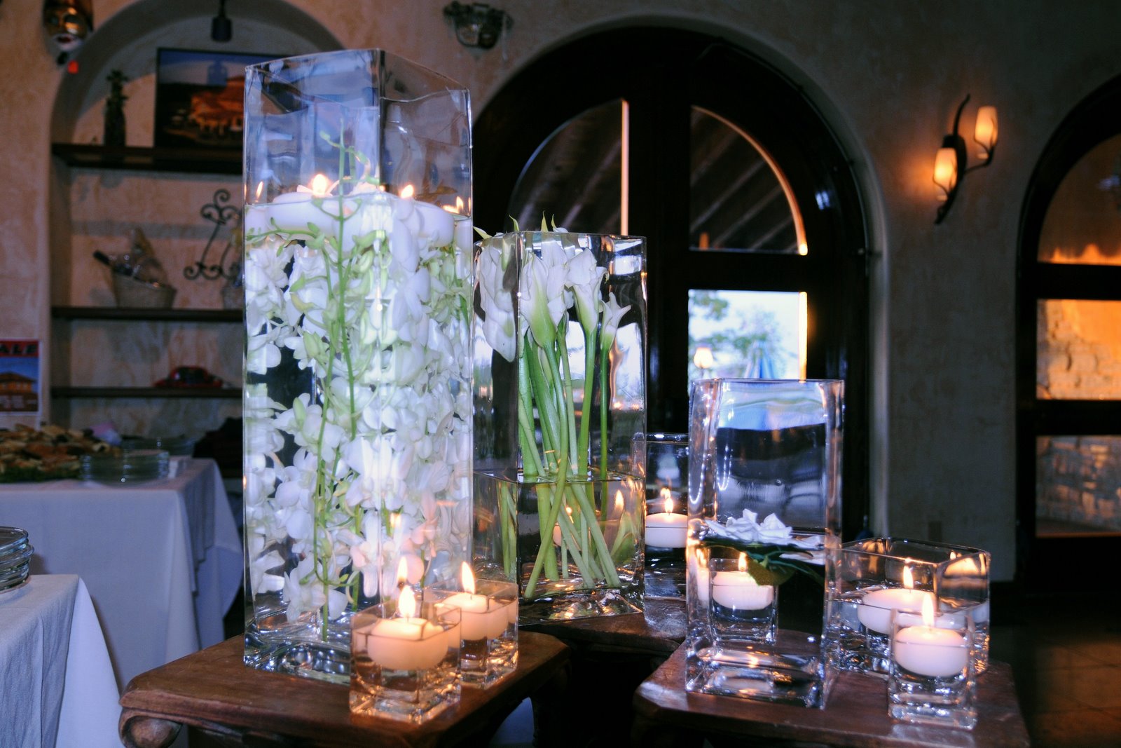 fruit and calla lily centerpieces for weddings