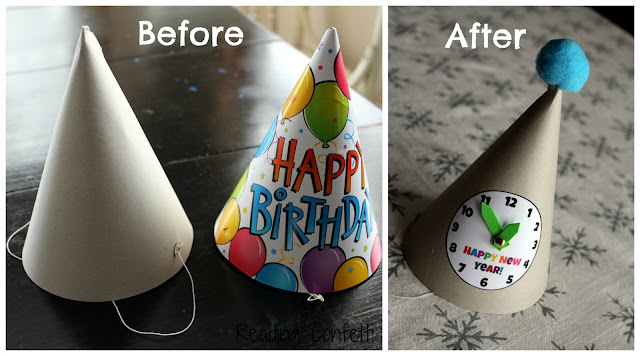 Make Your Own Clock Hats for New Year's Eve from Reading Confetti