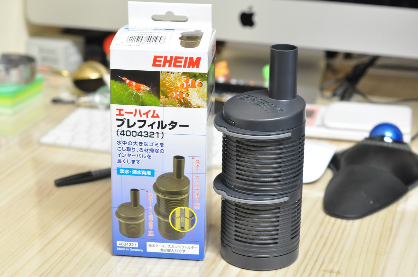 すいそうモドキ エーハイム2213に純正プレフィルターを設置しました