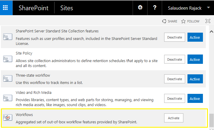 Approval Workflow Missing in SharePoint 2013 SharePoint 