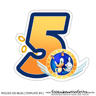Sonic Party: Free Printable Cake Toppers and Decoration.