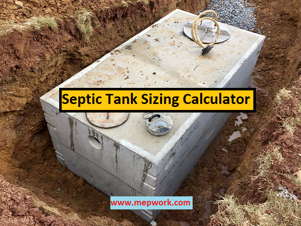 septic tank design excel calculator