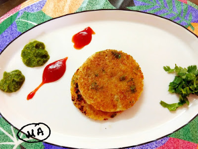 Pancake made up of oats poha and other healthy ingredients..