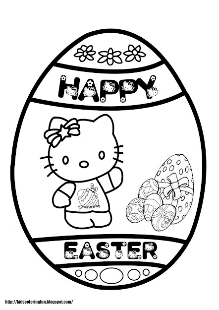 Hello Kitty Easter Coloring Page Hello Kitty Easter Coloring Pages For Free  Printable