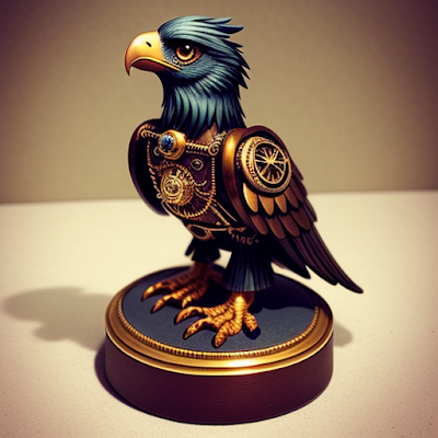 Steampunk Eagle Statue Miniature 3D amazingwallpapersa blogspot com (11)