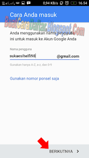 buat email baru lewat hp android