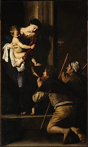 Caravaggio, "Virgen de Loreto" o "Virgen de los peregrinos" (1604 - 1605)