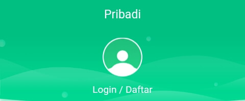 pilih menu "Pribadi" yang berada di pojok kanan bawah lalu pilih "Login / Daftar" dan masuk menggunakan nomor handphone.