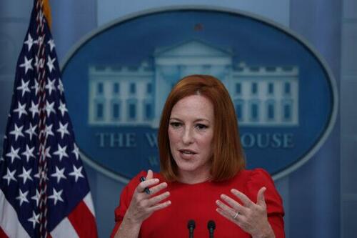 White House press secretary Jen Psaki speaks during a White House daily press briefing at the James Brady Press Briefing Room at the White House in Washington on May 04, 2022.