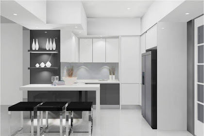 Minimalist Small Kitchen Design Black And White