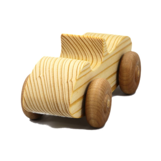 Handmade Wooden Toy Car Convertible Sports Coupe Snazzy Ripsnorter