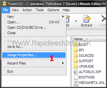 The selected file is not a valid ISO file. Please Select a valid ISO file and try again