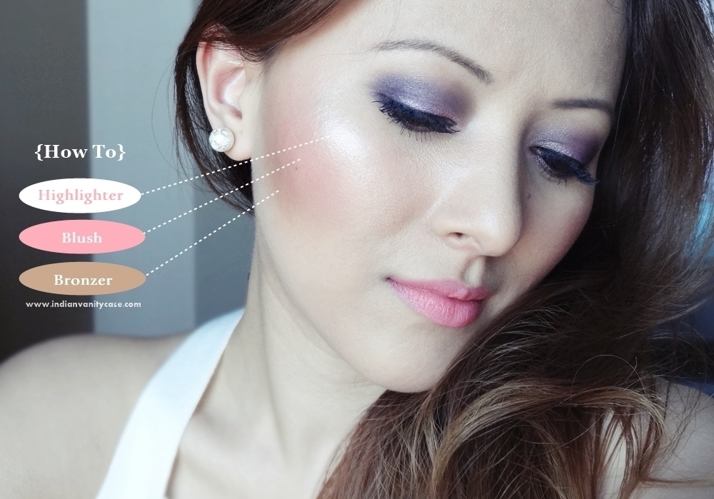 Bronzer blush and highlighter