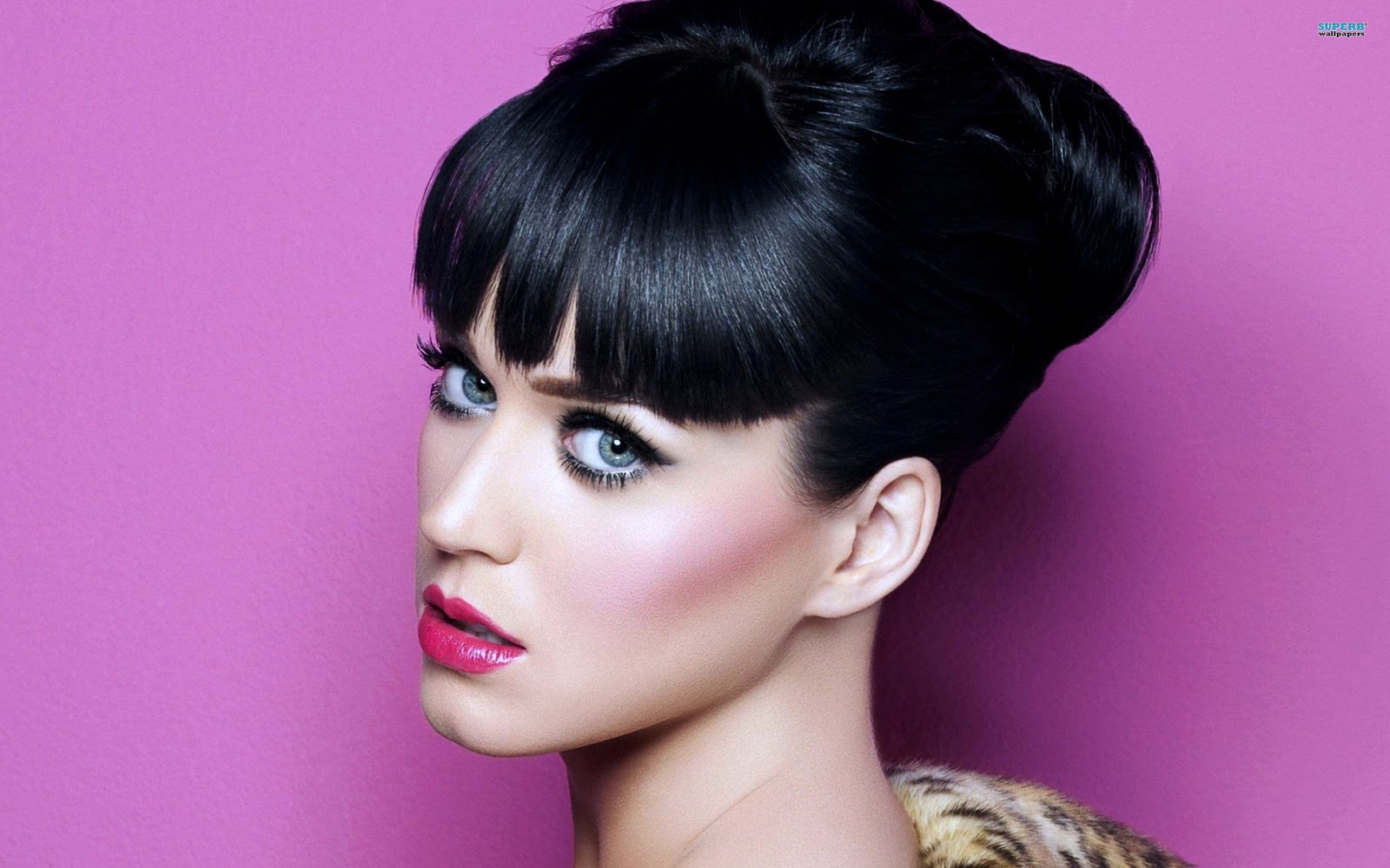 Prom Hairstyles For Medium Hair Half Up Half Down With Poof Celebrity Katy Perry Prom Hairstyle Picture