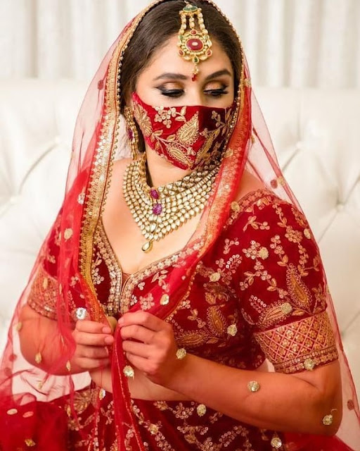 Trendy Fashion Bridal face mask Ideas Design at Wedding - WallpaperDPs