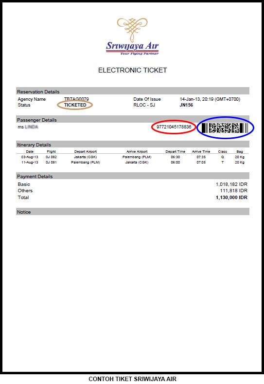 Oke Indo Travel: CONTOH TIKET PESAWAT INDONESIA