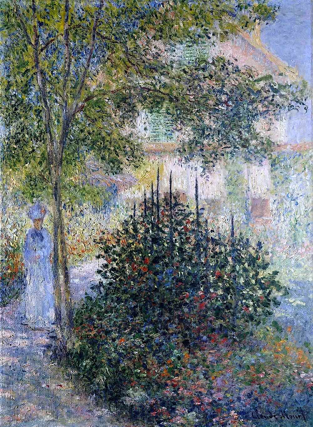 Claude Monet, a woman on a path