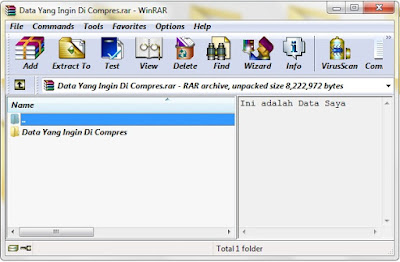 Cara membuat catatan komentar di file winrar