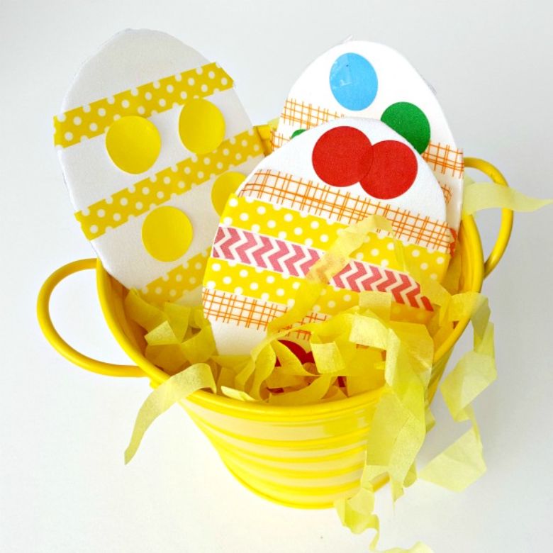 Washi tape Easter egg craft