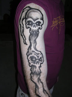 Skull Airbrush Tattoo Design