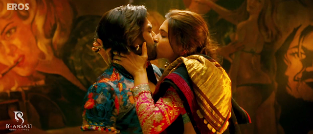 Deepika Kisses Ranveer Screencaps from Upcoming movie Ramleela 