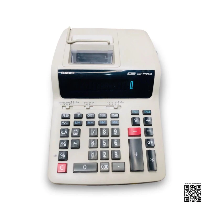 Kalulator Casio DR 140 TM dari depan