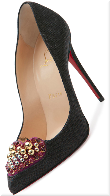 ♦Christian Louboutin Coralita crystal heart red sole pumps #christianlouboutin #shoes #brilliantluxury