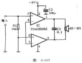 Tda2822 Mono Amplifier Circuit - Tda2822 Integrated Amplifier Circuits General - Tda2822 Mono Amplifier Circuit