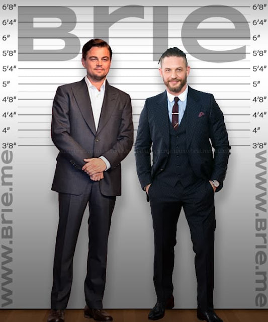 Leonardo DiCaprio height comparison with Tom Hardy