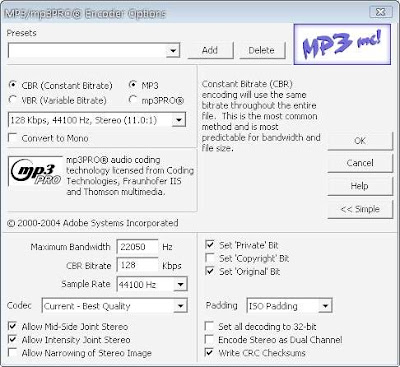 audio bitrate