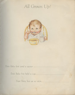 Vintage Baby book, Baby book filled out, 1930