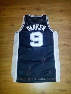 Tony Parker San Antonio Spurs Black Reebok Swingman Jersey Back