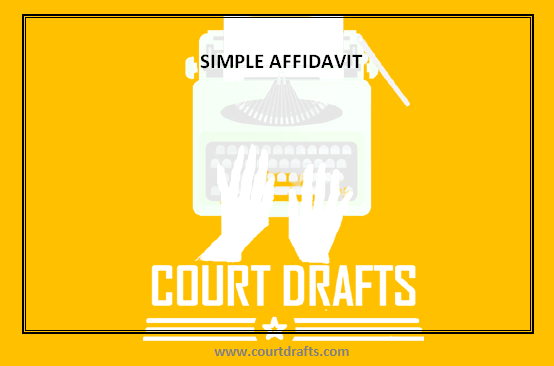 SIMPLE AFFIDAVIT