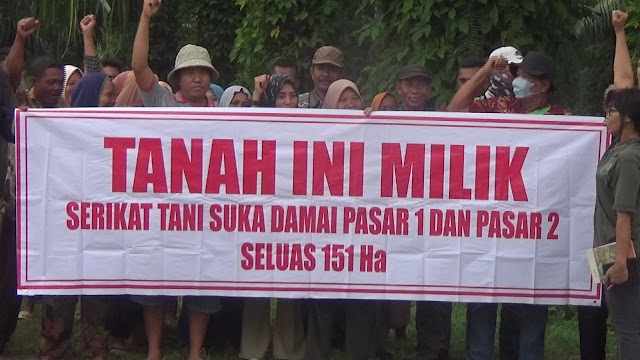 Ade Darmawan Dan Johan Merdeka Koordinator TPKA Sumut : Tanah Seluas 151 Ha Diberikan Bung Karno Kepada Kaum Marhaen Serikat Tani Suka Damai