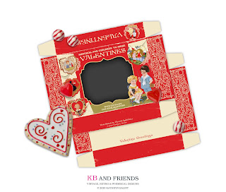 Vintage Valentines Day printable box by KB and Friends at Etsy