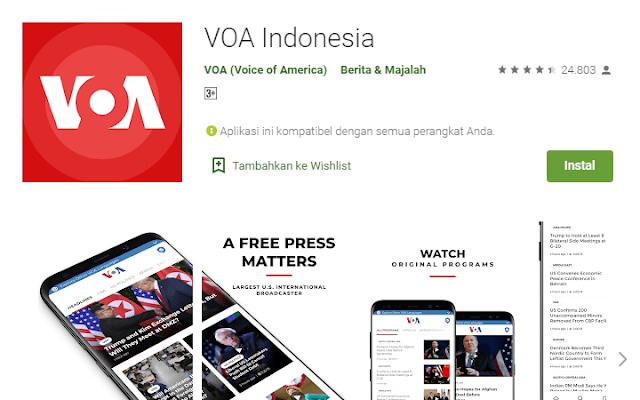 Aplikasi Berita VOA Indonesia