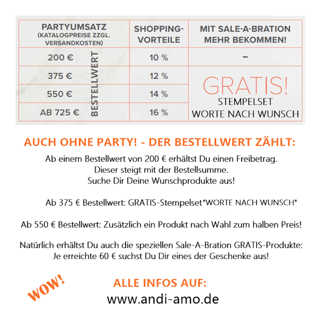 Stampin Up Shopping-Vorteile und Gratis-Produkte