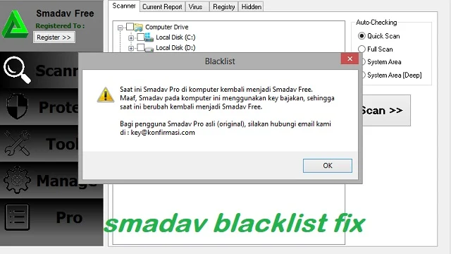cara mengembalikan smadav yang di blacklist