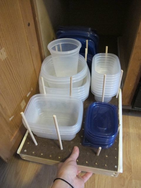 organize kitchen containers diy