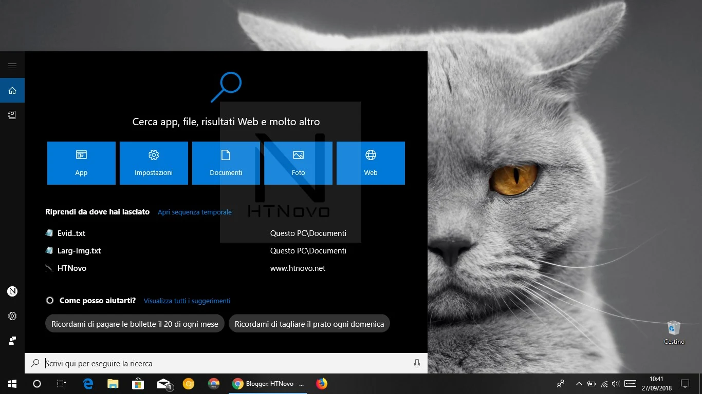 Cortana-ricerca-Windows-10-1809-october-2018-update