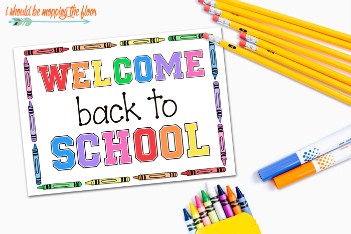 Free Welcome Back to School Printable