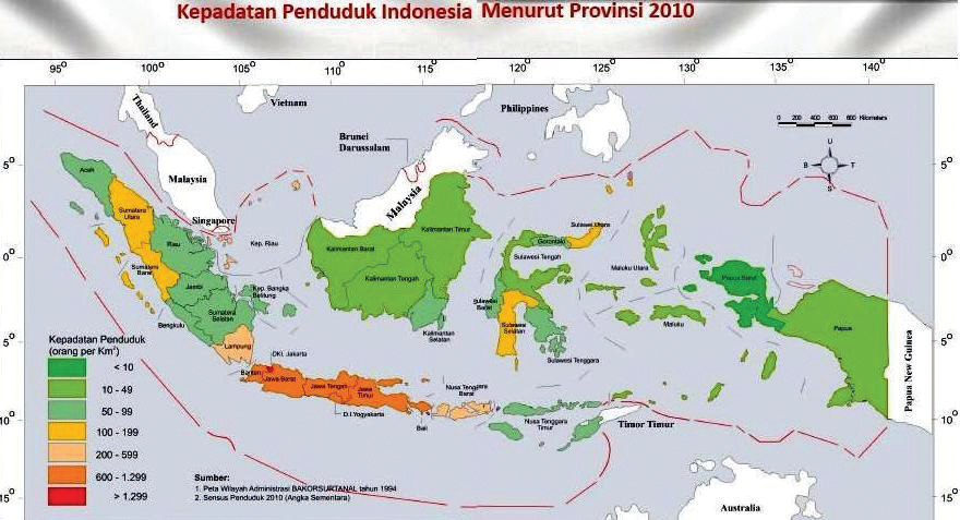  Persebaran  Penduduk  di Indonesia  Mikirbae com