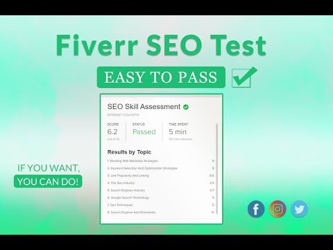 SEO Skill Assessment Fiverr Test Answers 2021