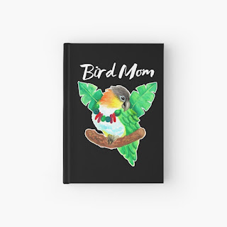 caique parrot bird mom hardcover journal