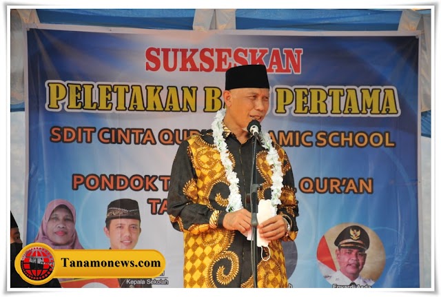 Gubernur Sumbar Letakan Batu Pertama Pembangunan SDIT Cinta Qur'an Islamic School di Tanjung Balik