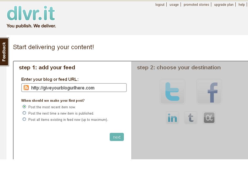 Publish Blogger  Website Posts On Facebook  Twitter  LinkedIn  Tumblr Other Social Sites Automatically 2