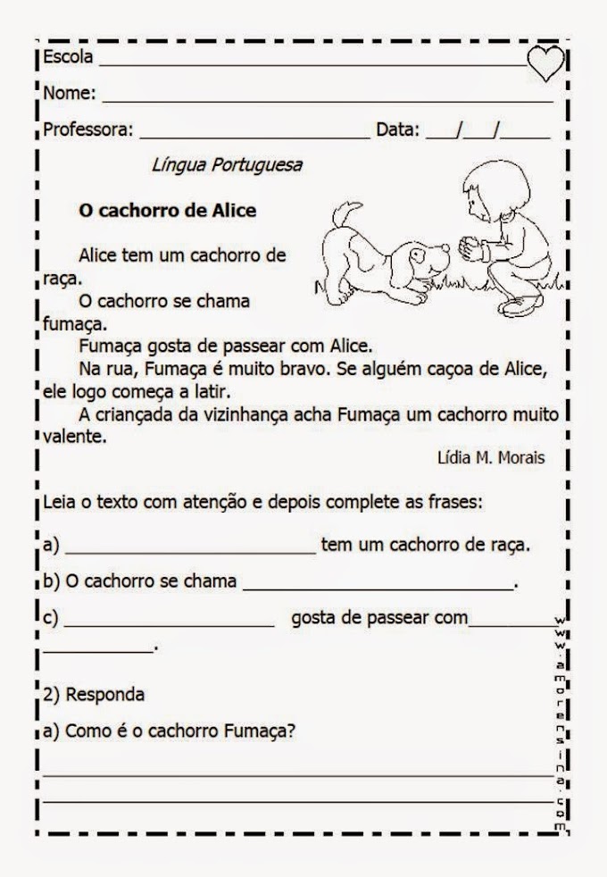 Atividades de Leitura e Interpretação para 2º ano Fundamental