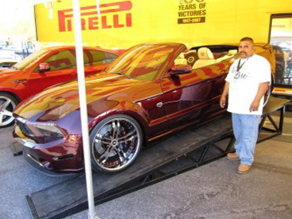 Wide body DUB edition 2011 Ford Mustang at SEMA show in Las Vegas