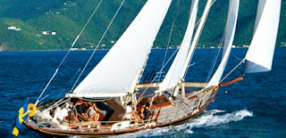 Charter LELANTA for the Antigua Classic Yacht Regatta. Book with ParadiseConnections.com